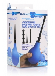 Анальный душ с 3 насадками Premium One-way Valve Anal Douche Set - XR Brands - купить с доставкой в Ульяновске