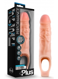 Телесный реалистичный фаллоудлинитель 9 Inch Silicone Cock Sheath Penis Extender - 22,86 см. - Blush Novelties - в Ульяновске купить с доставкой