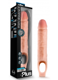 Телесный реалистичный фаллоудлинитель 10 Inch Silicone Cock Sheath Penis Extender - 25,4 см. - Blush Novelties - в Ульяновске купить с доставкой