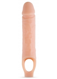 Телесный реалистичный фаллоудлинитель 10 Inch Silicone Cock Sheath Penis Extender - 25,4 см. - Blush Novelties - в Ульяновске купить с доставкой