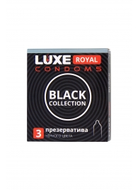 Черные презервативы LUXE Royal Black Collection - 3 шт. - Luxe - купить с доставкой в Ульяновске