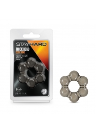 Дымчатое эрекционное кольцо Stay Hard Thick Bead Cock Ring - Blush Novelties - в Ульяновске купить с доставкой