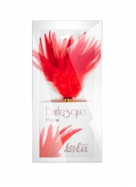 Красный перьевой тиклер Plume - 23 см. - Lola Lingerie - купить с доставкой в Ульяновске