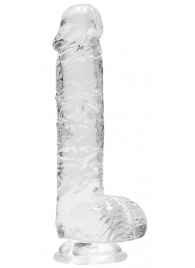 Прозрачный фаллоимитатор Realrock Crystal Clear 6 inch - 17 см. - Shots Media BV