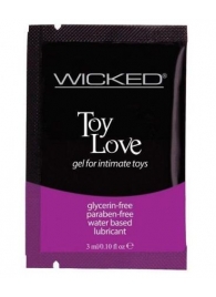 Лубрикант на водной основе для использования с игрушками WICKED Toy Love - 3 мл. - Wicked - купить с доставкой в Ульяновске