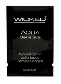 Мягкий лубрикант на водной основе WICKED AQUA Sensitive - 3 мл. - Wicked - купить с доставкой в Ульяновске