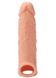 Телесная насадка EXTENDER WITH BALL STRAP 6.5 - 17 см. - Dream Toys - в Ульяновске купить с доставкой