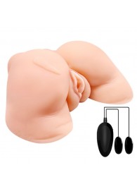 Телесная вибровагина Julie с 2 рабочими отверстиями - Baile - в Ульяновске купить с доставкой