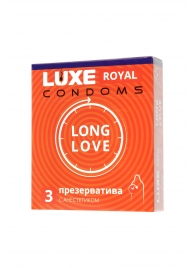 Презервативы с продлевающим эффектом LUXE Royal Long Love - 3 шт. - Luxe - купить с доставкой в Ульяновске