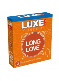 Презервативы с продлевающим эффектом LUXE Royal Long Love - 3 шт. - Luxe - купить с доставкой в Ульяновске