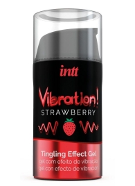 Жидкий интимный гель с эффектом вибрации Vibration! Strawberry - 15 мл. - INTT - купить с доставкой в Ульяновске