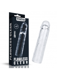 Прозрачная насадка-удлинитель Flawless Clear Penis Sleeve Add 2 - 19 см. - Lovetoy - в Ульяновске купить с доставкой