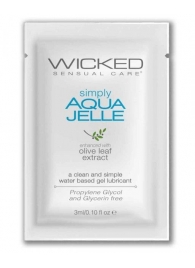 Гель-лубрикант Simply Aqua Jelle - 3 мл. - Wicked - купить с доставкой в Ульяновске