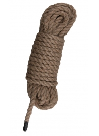 Пеньковая веревка для связывания Hemp Rope - 5 м. - Easy toys - купить с доставкой в Ульяновске