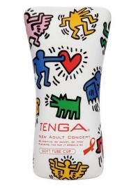 Мастурбатор-туба Keith Haring Soft Tube CUP - Tenga - в Ульяновске купить с доставкой