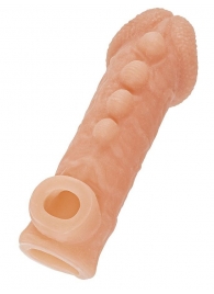 Телесная закрытая насадка с шишечками Cock Sleeve Size S - 13,8 см. - KOKOS - в Ульяновске купить с доставкой