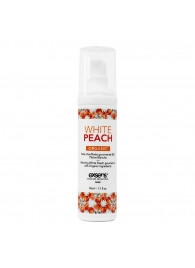 Разогревающее массажное масло Gourmet White Peach Organic с органическими ингредиентами - 50 мл. - Exsens - купить с доставкой в Ульяновске