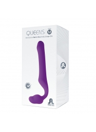 Лиловый безремневой страпон Queens M - Adrien Lastic - купить с доставкой в Ульяновске