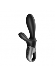 Черный анальный вибратор Heat Climax+ с функцией нагрева - 20,6 см. - Satisfyer - в Ульяновске купить с доставкой