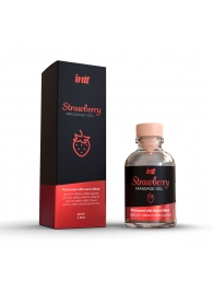 Массажный гель с ароматом клубники Strawberry - 30 мл. - INTT - купить с доставкой в Ульяновске