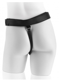 Страпон с телесной насадкой 7  Uncut with Strap on Harness - 18 см. - Pipedream - купить с доставкой в Ульяновске