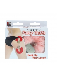 Металлические наручники с розовой меховой опушкой METAL HANDCUFF WITH PLUSH PINK - Dream Toys - купить с доставкой в Ульяновске