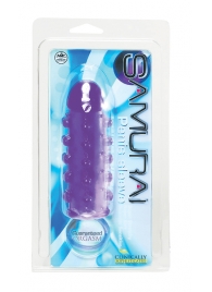 Закрытая фиолетовая насадка с пупырышками SAMURAI PENIS SLEEVE PURPLE - 14,5 см. - NMC - в Ульяновске купить с доставкой