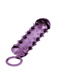 Закрытая фиолетовая насадка с пупырышками SAMURAI PENIS SLEEVE PURPLE - 14,5 см. - NMC - в Ульяновске купить с доставкой