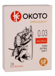 Тонкие презервативы OKOTO Thin Extra Soft - 3 шт. - Sitabella - купить с доставкой в Ульяновске