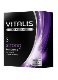 Презервативы с утолщенной стенкой VITALIS PREMIUM strong - 3 шт. - Vitalis - купить с доставкой в Ульяновске