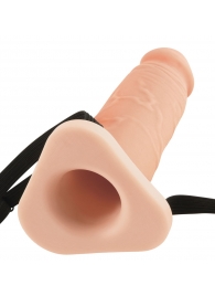 Телесный реалистичный фаллоимитатор с полостью Silicone Hollow Extension - 20 см. - Pipedream - купить с доставкой в Ульяновске