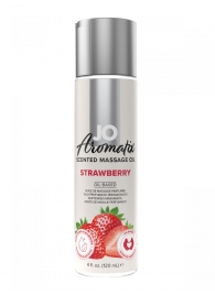 Массажное масло JO Aromatix Massage Oil Strawberry с ароматом клубники - 120 мл. - System JO - купить с доставкой в Ульяновске