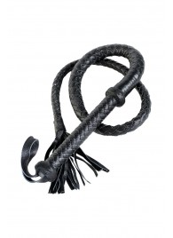 Длинный кожаный кнут с хлопушками на конце - ToyFa - купить с доставкой в Ульяновске