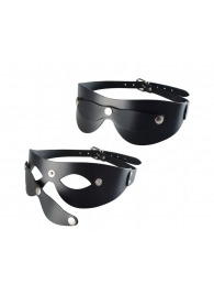 Черная кожаная маска  Новичок - Sitabella - купить с доставкой в Ульяновске