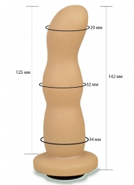Телесная рельефная насадка Harness - 14,2 см. - LOVETOY (А-Полимер) - купить с доставкой в Ульяновске
