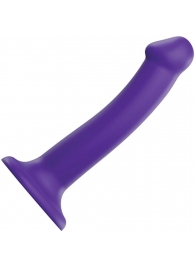 Фиолетовый фаллоимитатор-насадка Strap-On-Me Dildo Dual Density size M - 18 см. - Strap-on-me - купить с доставкой в Ульяновске