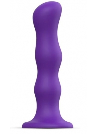 Фиолетовая насадка Strap-On-Me Dildo Geisha Balls size M - Strap-on-me - купить с доставкой в Ульяновске