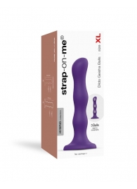 Фиолетовая насадка Strap-On-Me Dildo Geisha Balls size XL - Strap-on-me - купить с доставкой в Ульяновске