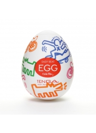 Мастурбатор-яйцо Keith Haring EGG STREET - Tenga - в Ульяновске купить с доставкой