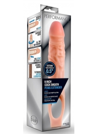 Телесная насадка на пенис 9 Inch Cock Sheath Extender - 22,2 см. - Blush Novelties - в Ульяновске купить с доставкой