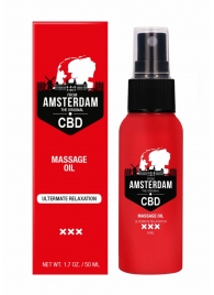 Стимулирующее массажное масло CBD from Amsterdam Massage Oil - 50 мл. - Shots Media BV - купить с доставкой в Ульяновске