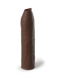 Коричневая насадка-удлинитель Uncut Silicone Penis Enhancer - 17,8 см. - Pipedream - в Ульяновске купить с доставкой