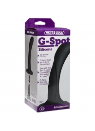 Черная изогнутая насадка Vac-U-Lock G-Spot - 16,5 см. - Doc Johnson - купить с доставкой в Ульяновске