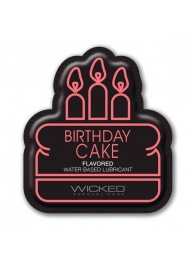 Лубрикант на водной основе со вкусом торта с кремом Wicked Aqua Birthday cake - 3 мл. - Wicked - купить с доставкой в Ульяновске