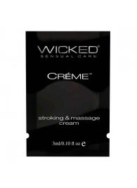 Крем для массажа и мастурбации Wicked Stroking and Massage Creme - 3 мл. - Wicked - купить с доставкой в Ульяновске