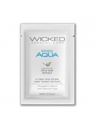 Легкий лубрикант на водной основе Wicked Simply AQUA - 3 мл. - Wicked - купить с доставкой в Ульяновске