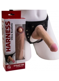 Страпон Harness из двух предметов: трусики с плугом и насадка-фаллос - 17 см. - LOVETOY (А-Полимер) - купить с доставкой в Ульяновске