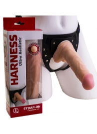Страпон Harness из двух предметов: регулируемые трусики и насадка-фаллос - 17,5 см. - LOVETOY (А-Полимер) - купить с доставкой в Ульяновске