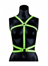 Портупея Body Harness с неоновым эффектом - размер L-XL - Shots Media BV - купить с доставкой в Ульяновске