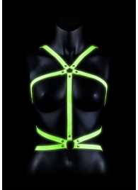 Портупея Body Harness с неоновым эффектом - размер L-XL - Shots Media BV - купить с доставкой в Ульяновске